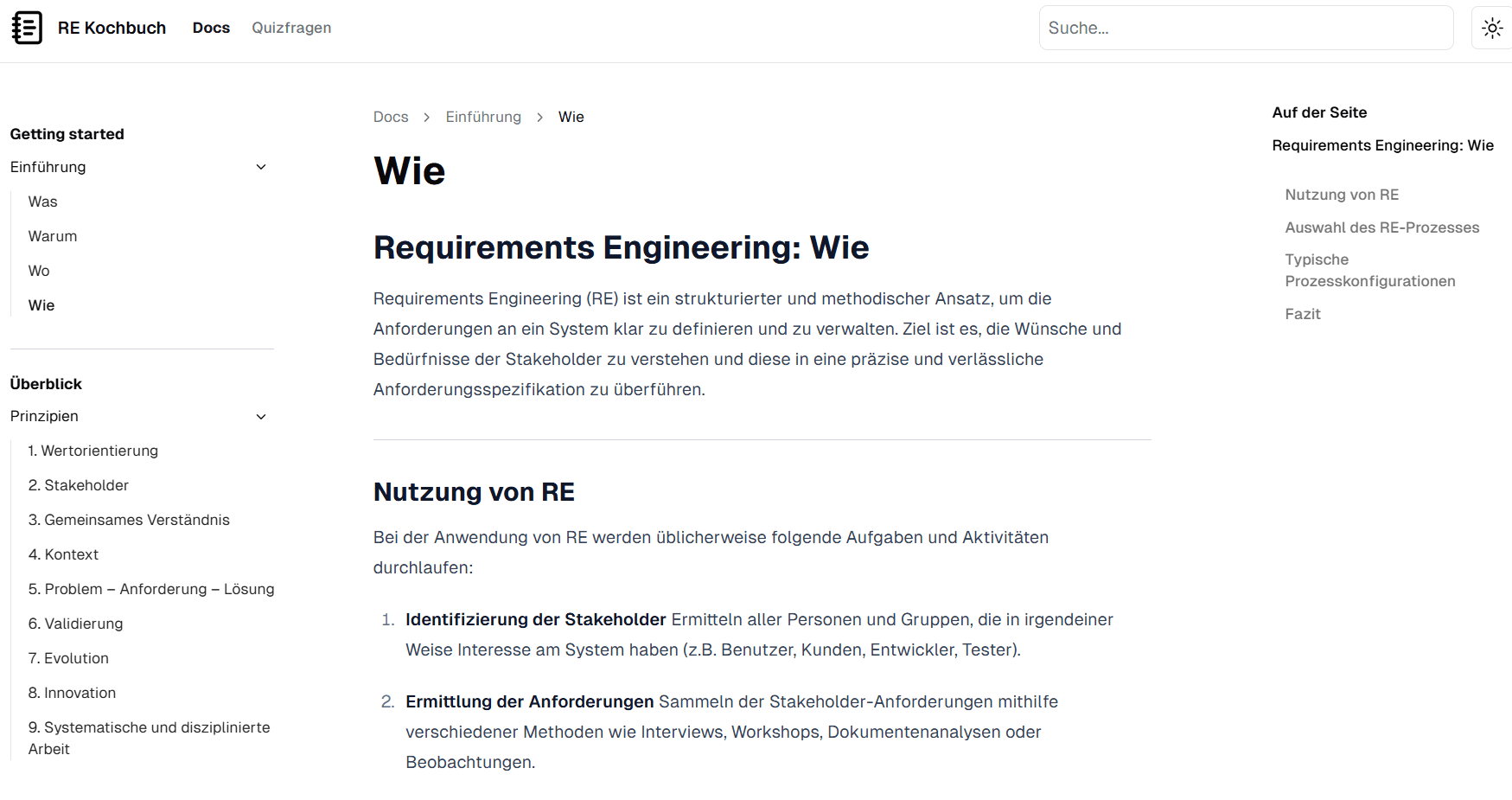 RE Kochbuch Screenshot
