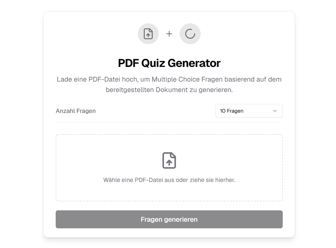 PDF Uploader Screenshot
